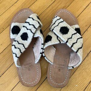 Two Pairs of ILANO x DAVA (Ndavaa) Hand Loomed Jing Slides/Sandals Size 6